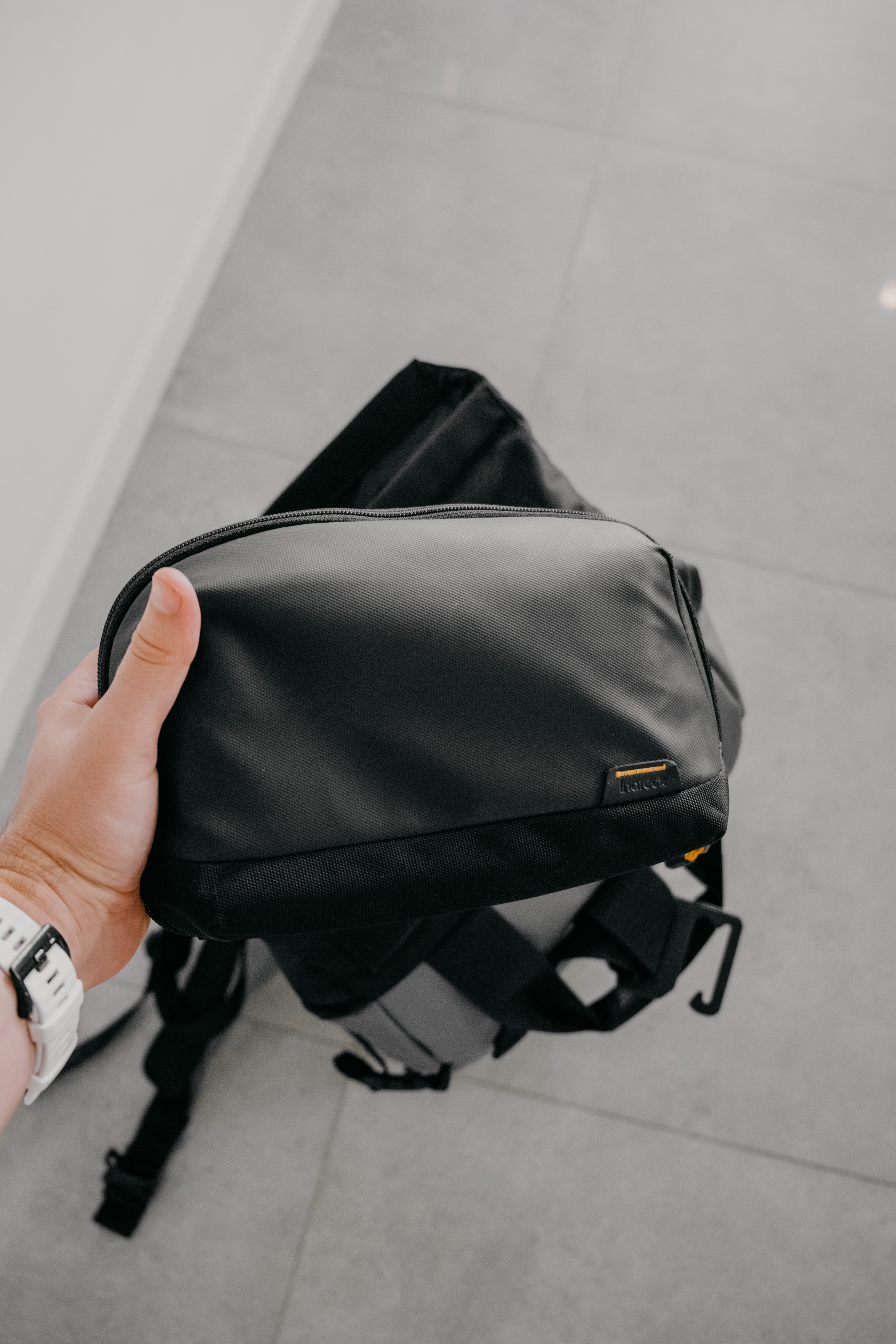 Electronics organiser for travel and daily use — well used